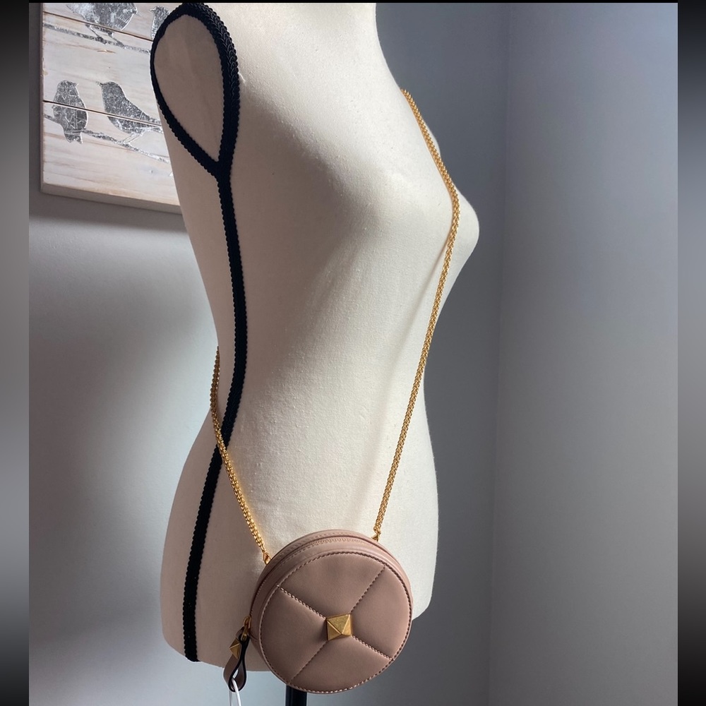 1st Prize 🏆 HP VALENTINO GARAVANI ROMAN STUD PURSE ROSE CANNELLE NEW SOLD OUT! - Picture 8 of 15